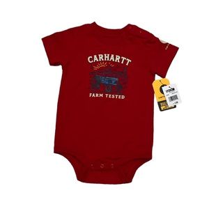 Carhartt Short Sleeve Farm Raised Red Bodysuit